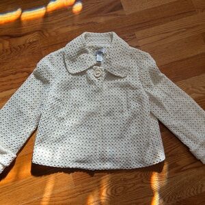 Lilly Pulitzer Cream Eyelet Jacket Size 2